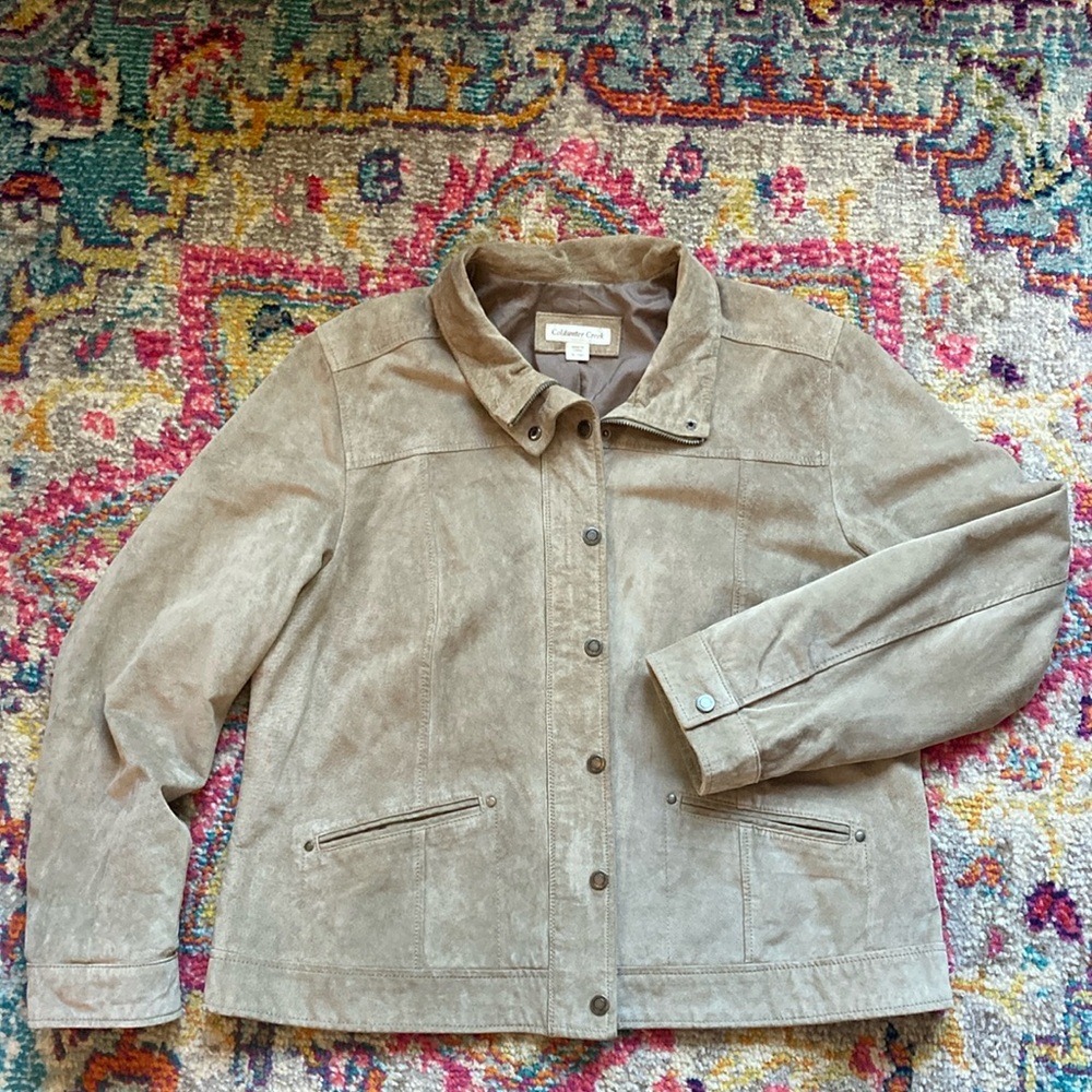 Coldwater Creek suede leather jacket. Size XL (18)
